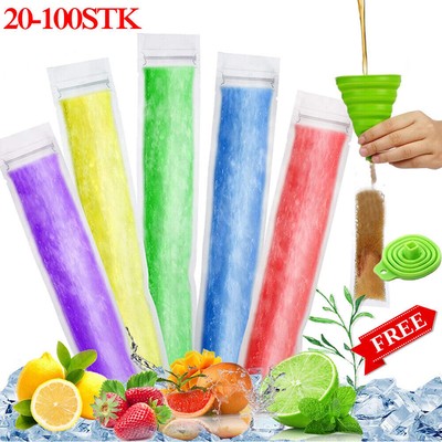 100 Stk Wassereis Tüten DIY Einweg Ice Pops  Eis Selber Machen Formen BPA Frei