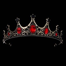 Baroque Crown Women Metal Princess Crown Bride Tiara Birthday Party Costume