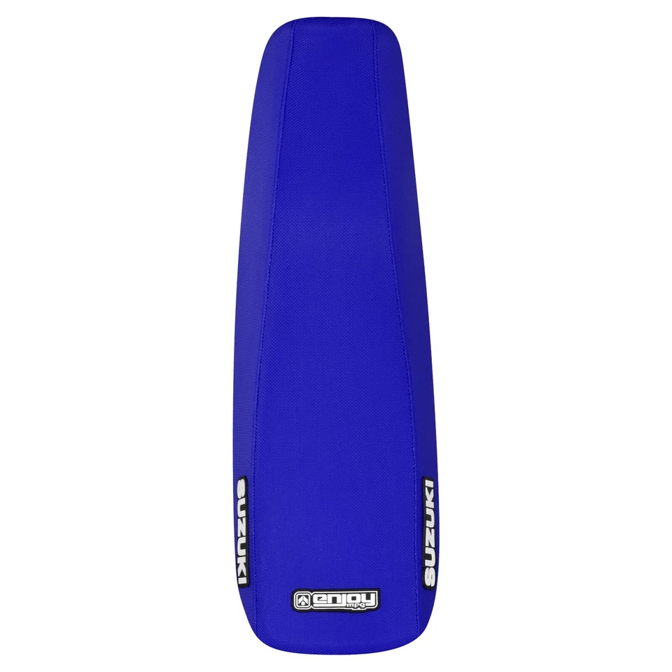 Cubierta de asiento con pinza Suzuki DR 650 2001-2024 todo azul estándar #244 logotipo Foto 3 de 4