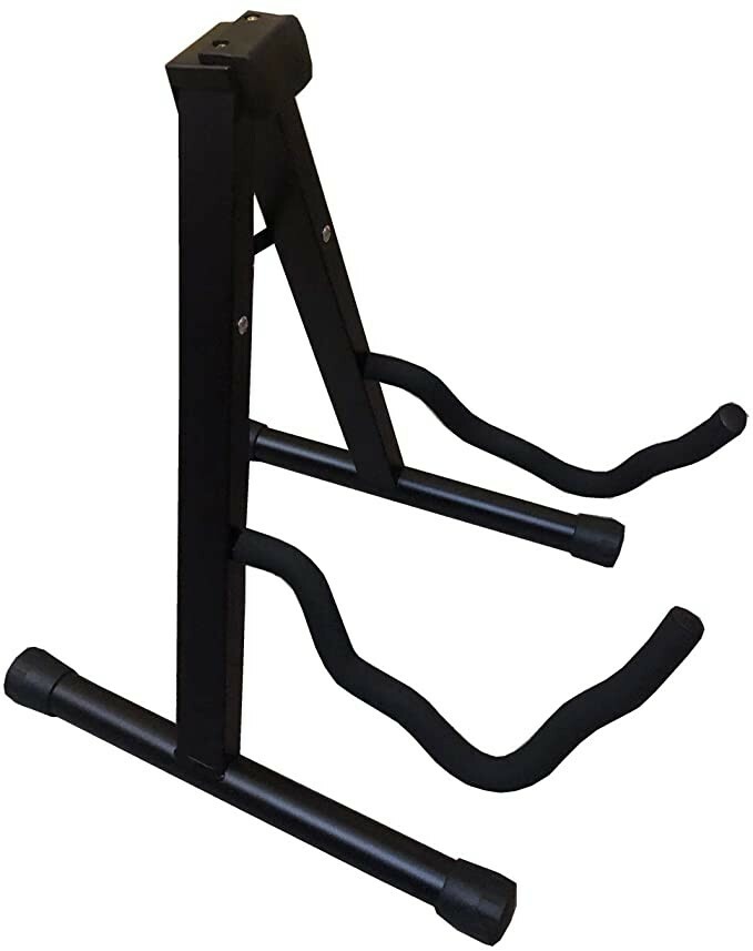 Support guitare pliable universel en acier noir pour basse et électrique