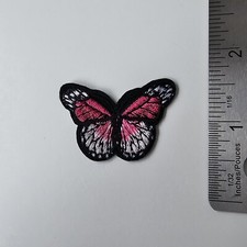 MONARCH BUTTERFLY PINK P99 BUTTERFLIES PATCH BADGE EMBROIDERY CREST