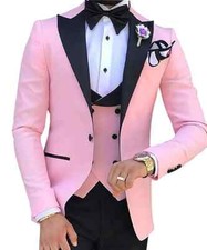 Men 3 Pieces Suits Men Groom Groomsmen Wedding Men Suit Jacket Pant Vest 