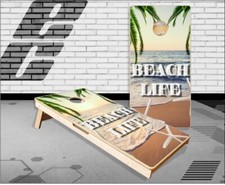 Beach Sunset Cornhole Boards Bean Bag Toss Game