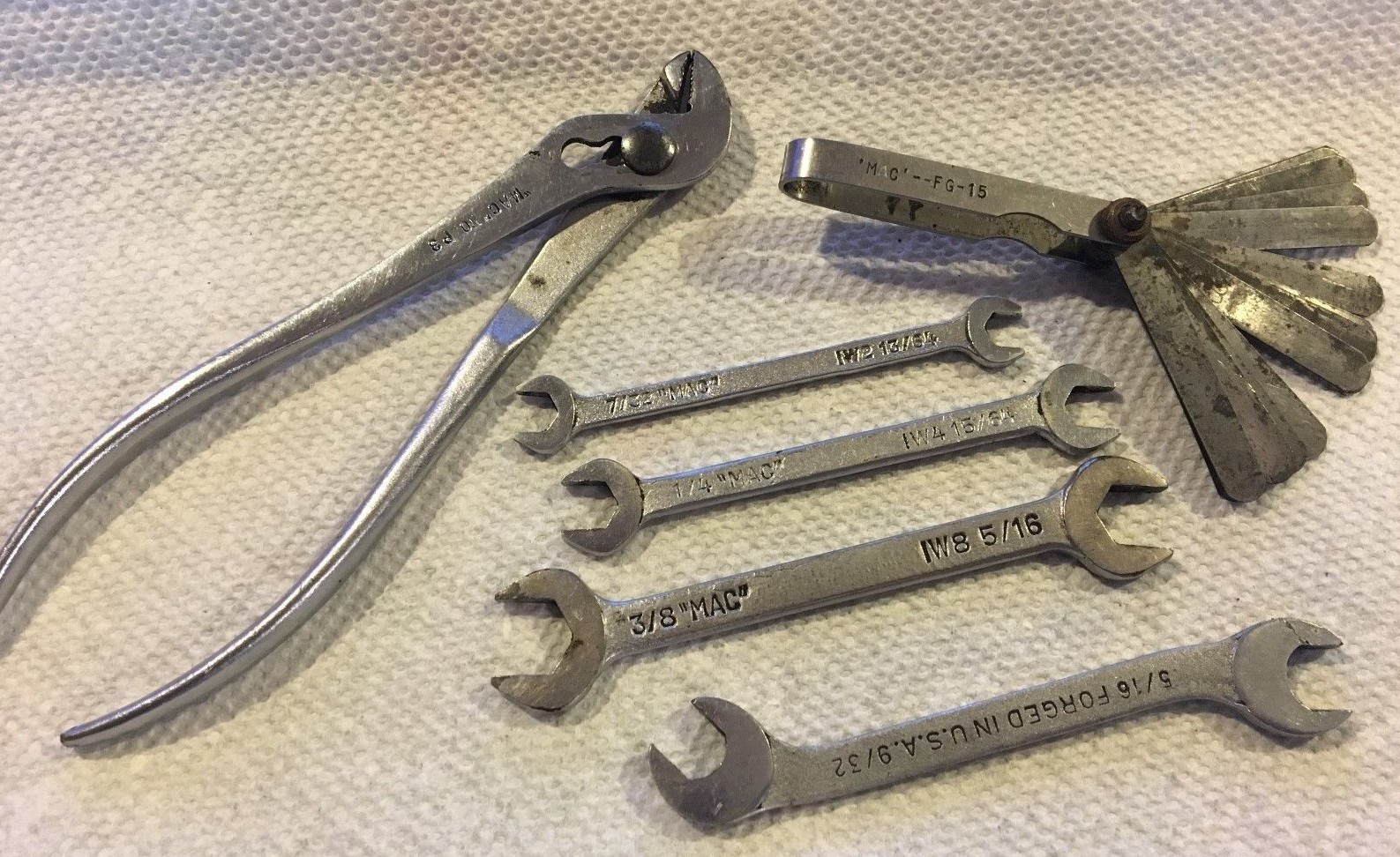 MAC TOOLS 3 pc ignition wrench Set, IW2, IW4, IW8 FG15 Feeler Gauge P3