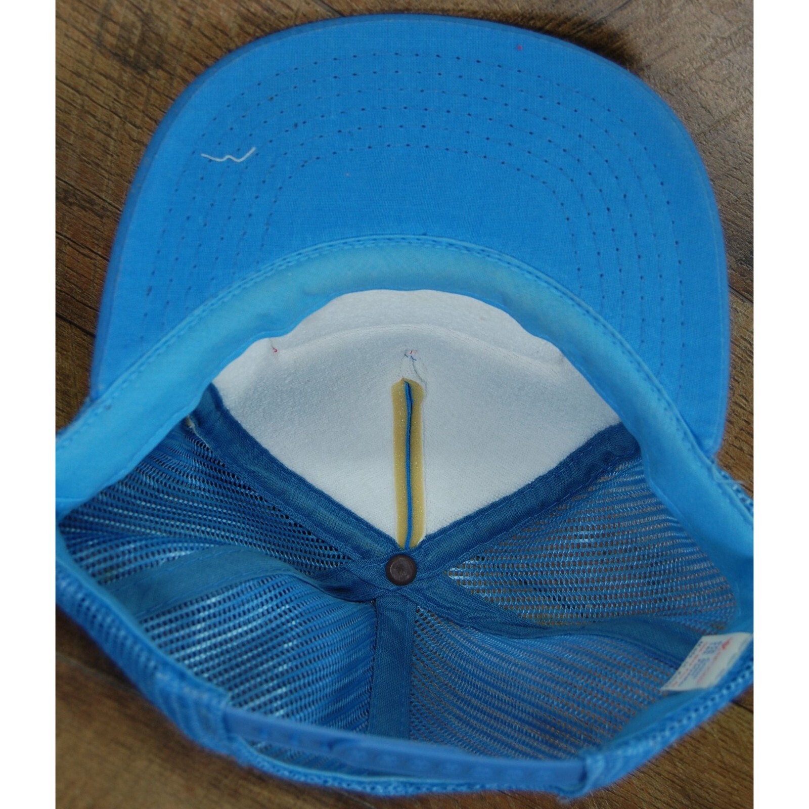 Vintage FASTLINE Patch Mesh Snapback Trucker Yupo… - image 6