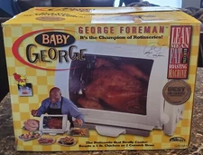 BRAND NEW George Foreman GR59A Baby George Rotisserie Cooker White