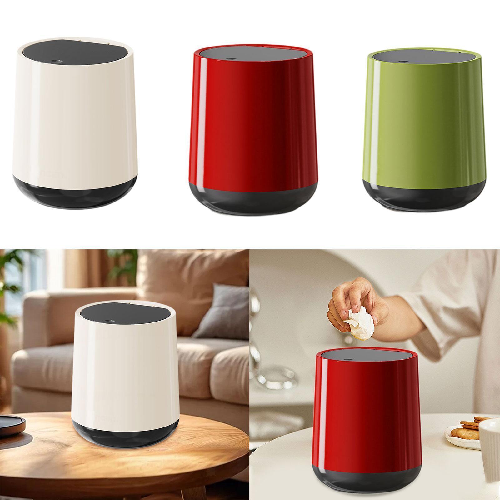 Countertop Trash Can Stable Press Type Trash Can for Desk Study Coffee Table
