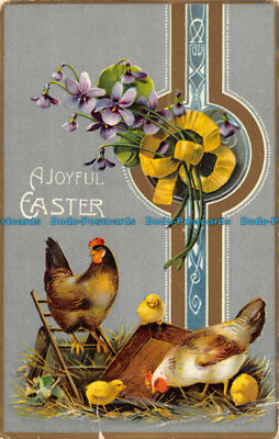 R150305 Grüße. Ein fröhliches Osterfest. Hühner und Küken. Philco. 1909