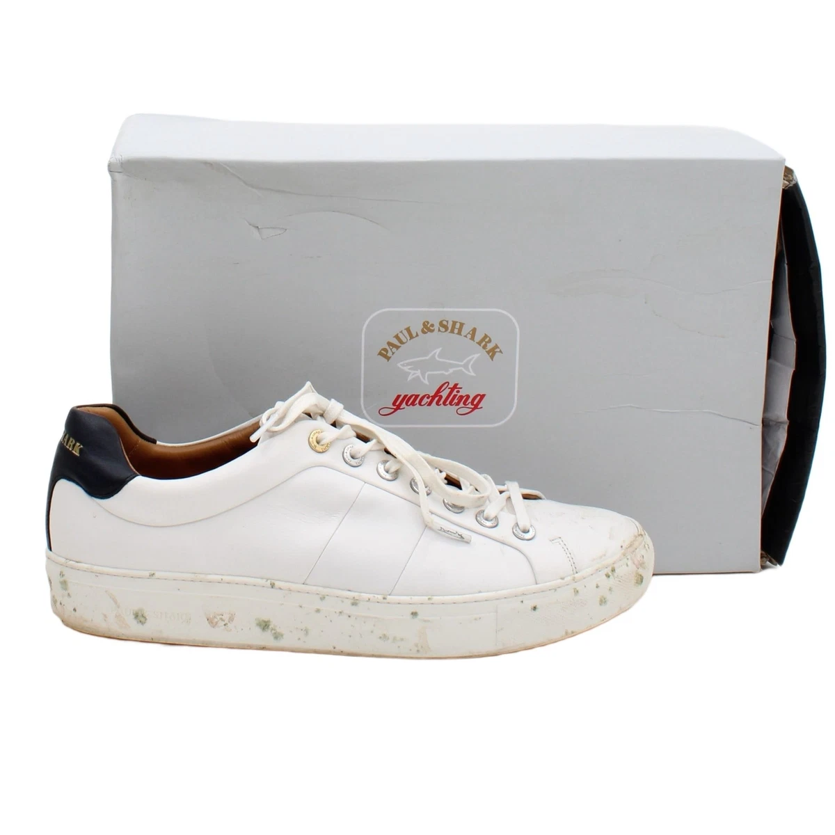 Paul Shark Men s Trainers UK 11 White 100 Other Sneaker eBay