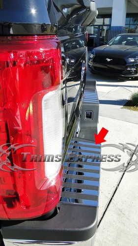 2017-2022 Ford F-250 Super Duty Rear Bumper Insert Stainless Trim Tailgate 18Pc - Picture 5 of 7