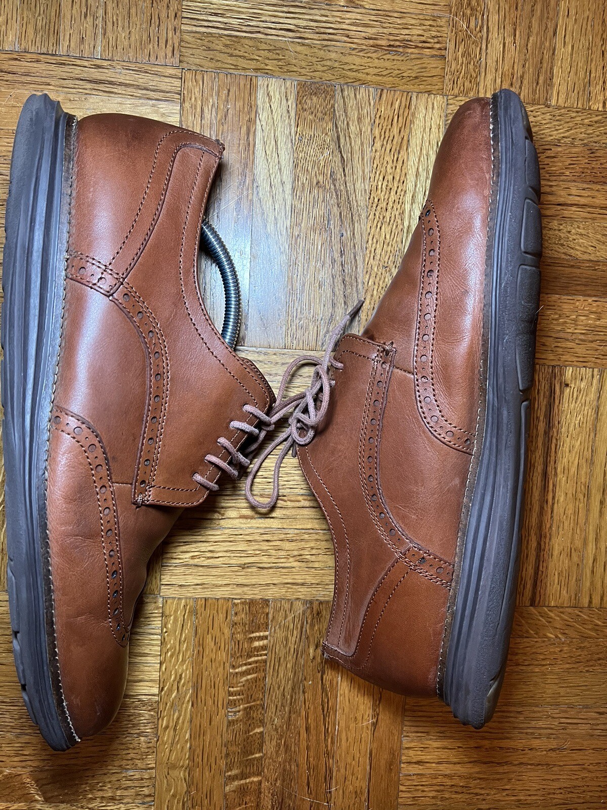 SAOLA Scarpe Oxford Cole Haan Grand OS da uomo taglia 12 marroni in pelle punta alare