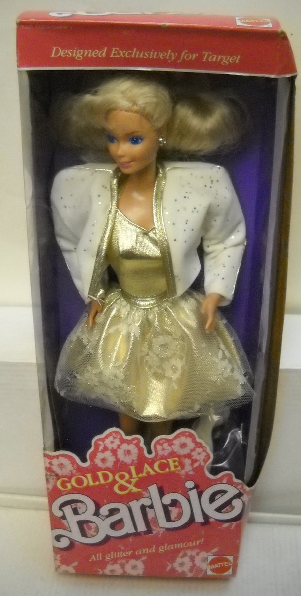 585 NRFB Mattel Target Stores Gold & Lace Barbie Doll Special