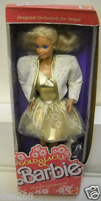 585 NRFB Mattel Target Stores Gold & Lace Barbie Doll Special