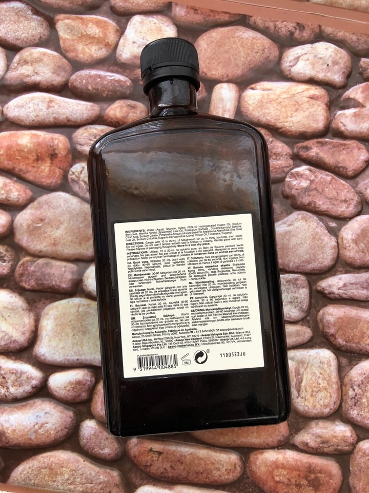 Empty Aesop Mouthwash, glass bottle, home aesthetics eBay