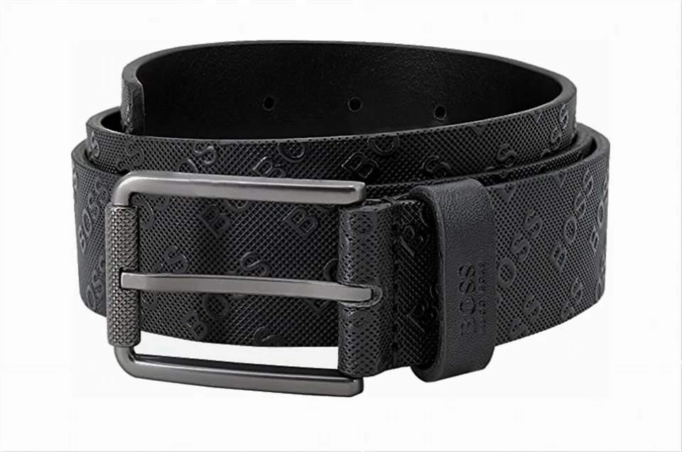 Cinturón de golf Hugo Boss Gunmetal con hebilla de metal tinte-LG cuero negro 50461671 negro Foto 3 de 4