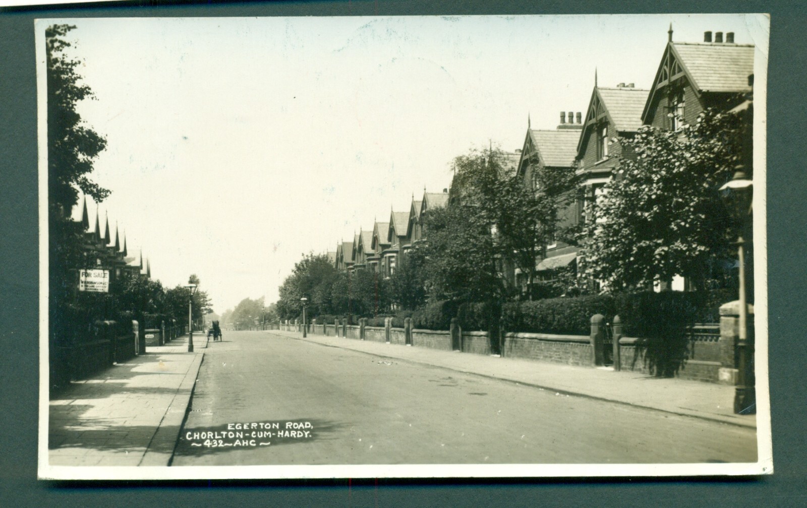 CHORLTON CUM HARDY, EGERTON ROAD BY H CLARKE,vintage postcard eBay