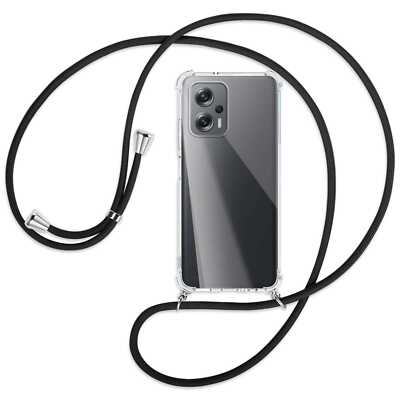 Handykette für Xiaomi Poco X4 GT, Redmi Note 11T Pro (CN) schwarz Hülle mit Band