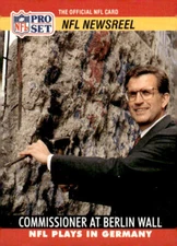1990 Pro Set #785 Commissioner at Berlin Wall first line poses at