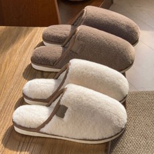 New Mens Womens Home Simplicity Warm Winter Couple Warm Plush Slippers Couples