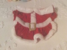 Santa Suite Dog PET Christmas Costume Small RED- WHITE TRIM