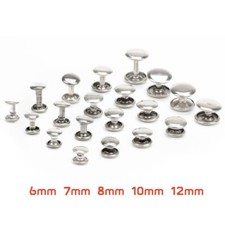 6mm 7mm 8mm 10mm 12mm Double Cap Rivets Stud Rapid Rivets Leather Craft Repair