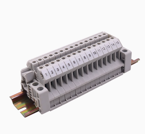 Morsettiera guida 5 50 vie fila UK2.5B 30A 690V sezione filo 2 5 mm²