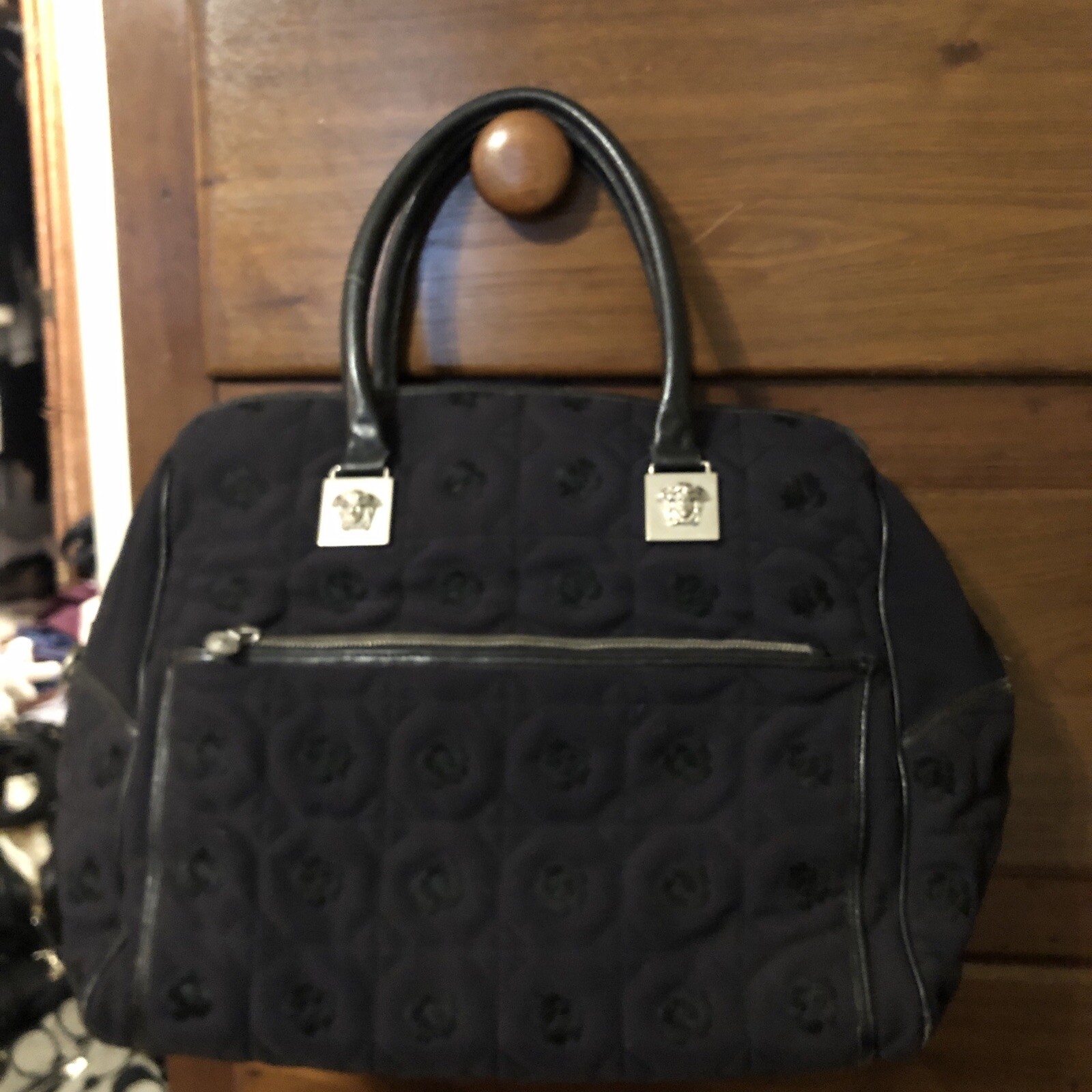 Authentic Versace Large Canvas Double Handle Satc… - image 1