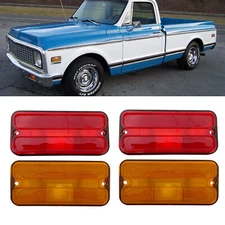 Front Rear Fender Indicator Side Marker Light For 1968-72 Chevy GMC Truck Pickup