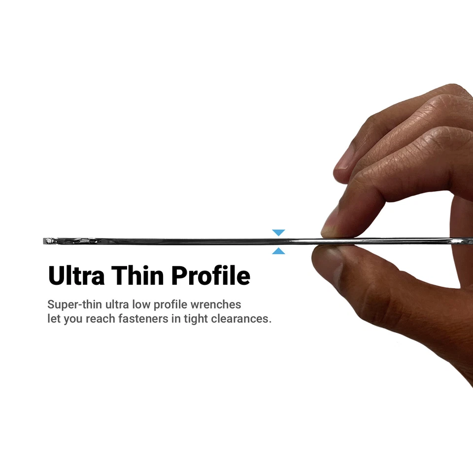 Capri Tools Super-Thin Open End Wrench Set, Metric, 6 to 28 mm, 12-Piece - Image 2 of 4