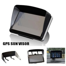 Universal PU Leather Sun Shade Glare Visor Shield for Car GPS Navigator 5 inch