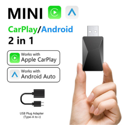 Wireless Apple Carplay Android Auto Adapter USB Auto Dongle Connect Box