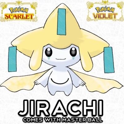 Non-Shiny Jirachi Lv. 5 6IV Jolly Mythical Pokemon From Home Scarlet Violet SV
