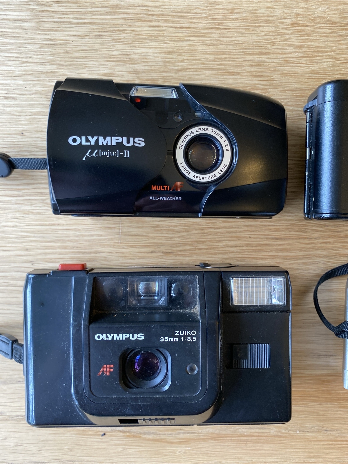 4 X Olympus 35mm Point And Shoot Cameras Mju II / Mju V / Trip AF / XA