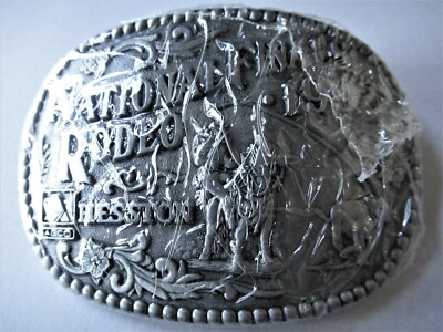 1992 Hesston NFR Belt Buckle Adult Size in Shinkwrap