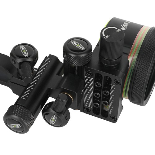 Archery Bow Sight Long Short 5-Pin Alloy 4/6/8 X Lens Adjustable Bow Hunting - Picture 11 of 12