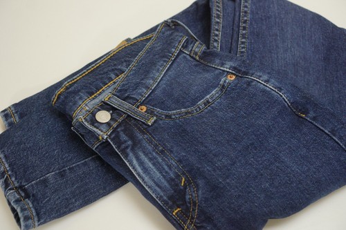 Hombres Levi's 519 Hi - Ball Jeans Azul Marino Stretch Algodón W28 L30 JJJ974 - Imagen 3 de 10