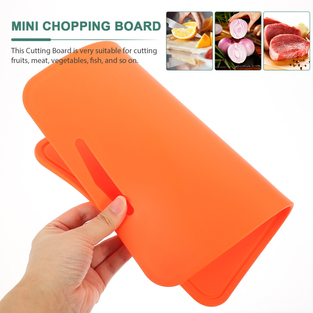 2 Pieces Silicone Cutting Board Meat Chopping Boards Non Vegetable