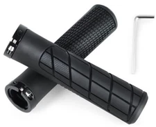 Bike Handlebar Grips, Aluminum Single Lock, Made of Soft High-Density Rubber, 