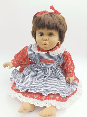 Simba Vintage Puppe 40 cm   Stoffkörper & Vinyl   80er/90er   hübsches Gesicht  