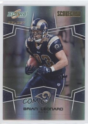 2008 Score Select Scorecard 89/100 Brian Leonard #292 0a1