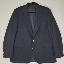JOS A BANK Kent Men's Sport Coat Blazer Two Button Deep navy Wool Size 44R