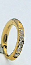18K Gold Plated 316L Stainless Steel CZ Cartilage Hoop Earring