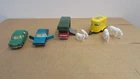 4 VINTAGE LESNEY MATCHBOX VEHICLES 2 CARS & 2 HORSE TRAILERS