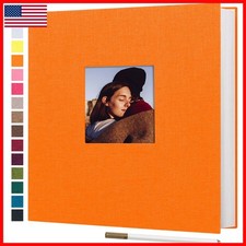 Potricher Large Photo Album Self Adhesive 4x6 5x7 8x10 Pictures Linen Cover 80