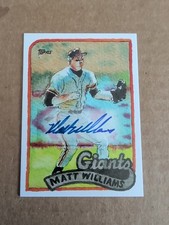 2025 Topps Shoebox Treasures Matt Williams Vintage Stock /10 Auto Giants !!!