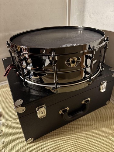 Ludwig Black Magic LW5514 14.5" Brass Snare Drum Black Nickel Case