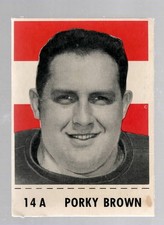 1956 SHREDDED WHEAT CFL FOOTBALL #14A PORKY BROWN