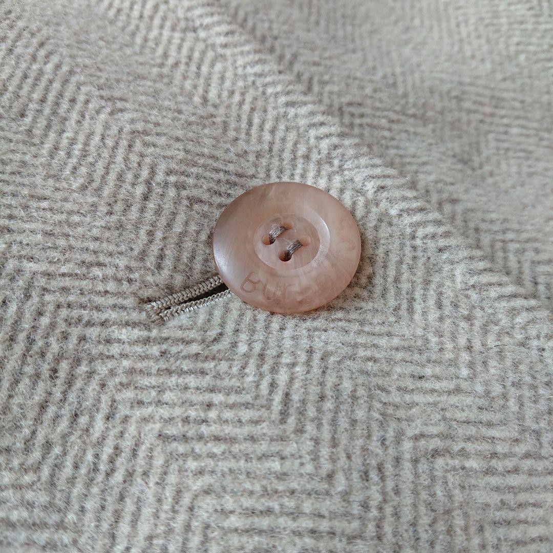 Burberry   Herringbone Long Coat Ivory Size 9 Wool Angora thumbnail 9