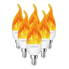 Flickering Light Bulbs, 3 Modes LED Flicker Effect Light Bulb, E12 Base Flame...