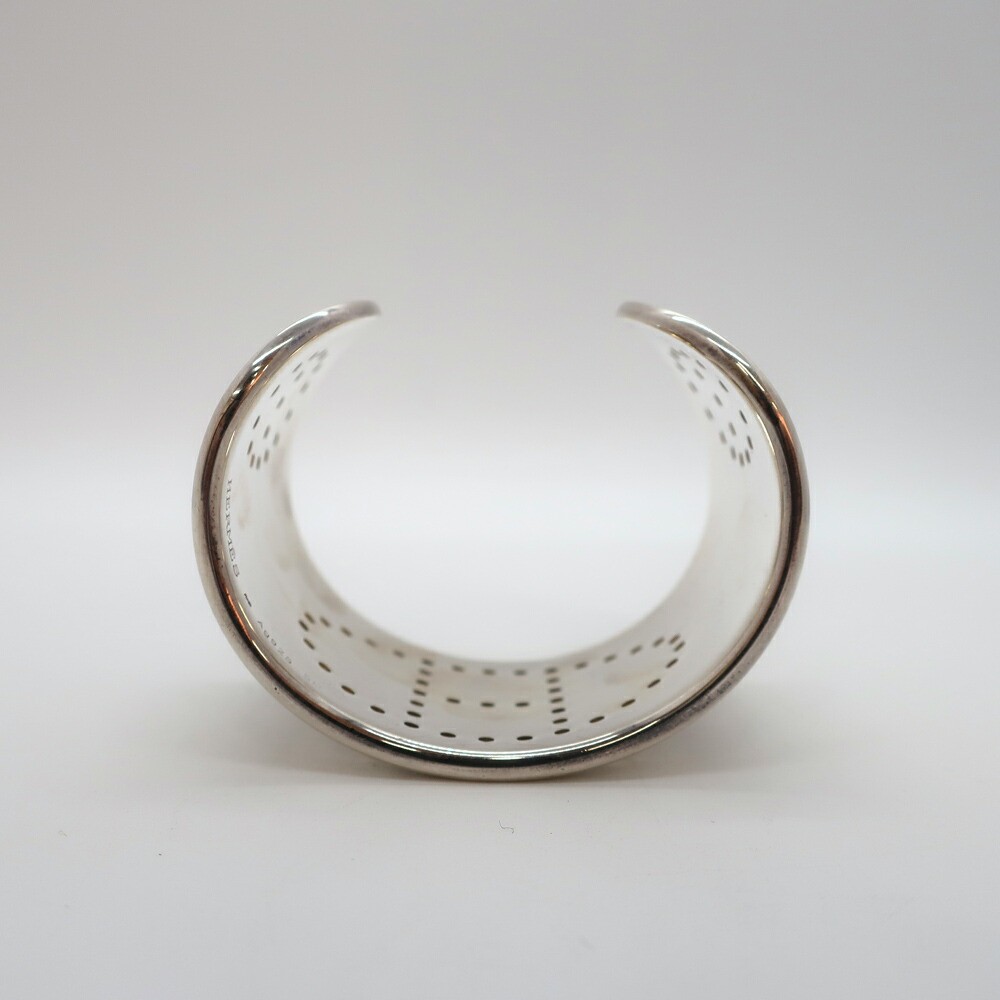 HERMES Eclipse Bangle Ag925 SM 122.5g Silver w/Du… - image 3
